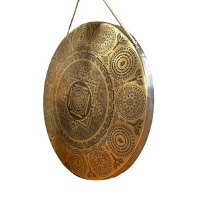 Campana de canto tallada artesanal de Metal Gong tibetano tradicional para curación y decoración de meditación de Yoga - Product Image 3