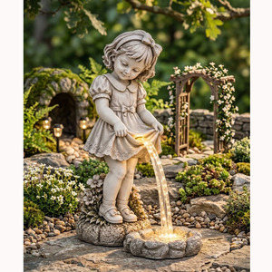 Figura de Chica Vintage de Resina, Adorno de Jardín, Decoración de Jardín con Chica Haciendo Pipí - Product Image 3