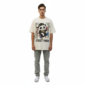 Camiseta Blanca Extra Grande para Hombre Coosmic con Estampado Gráfico de Auto, Estilo Urbano, Manga Corta, Cuello Redondo, 100% Algodón Jersey - Product Image 4