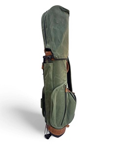 Handmade Full Grain Hide <b>Golf</b> Club Carrier Zipper Closure Mens Seniors Luxury Sports Travel Holdall - Product Image 1