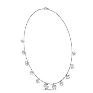Collier chaîne à pendentif en diamant de laboratoire taille ronde, 3,95 CTW, or rose 9K, 18 pouces - Product Image 6