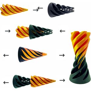 Paquete de 9 Fidget Spinners con Forma de Cono Imposible y Cono Espiral, Impresos en 3D, Juguete Piramidal Pasante, Relleno de Calcetín Navideño, Set de Fidget Spinners - Product Image 4
