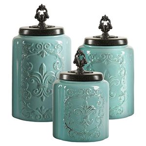 Metal <b>Kitchen</b> <b>Storage</b> Canister with Lid for Modern <b>Kitchen</b> - Product Image 1
