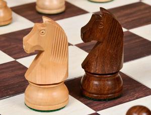 Juego de ajedrez Staunton premium con rey alemán de 3.75 pulgadas, piezas de madera de Sheesham y Boxwood al mejor precio. - Product Image 5