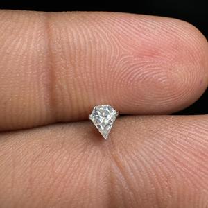Radiant 14K <b>Gold</b> Silhouette Diamond Threaded <b>Stud</b> With Invisible Setting For Conch And Helix Piercing - Product Image 3