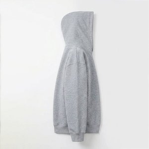 Sudadera informal de felpa gris para mujer con logotipo personalizado al por mayor, de otoño/invierno, con cremallera, mangas largas, suave, cálida y transpirable - Product Image 4