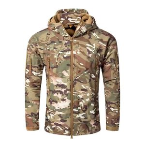 <b>Men's</b> Tactical Camouflage Front Logo Hooded Winter <b>Jacket</b> Windproof <b>Waterproof</b> Outdoor <b>Fleece</b> <b>Lined</b> Hiking Parka Zipper Finished - Product Image 3