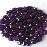 Ametyste naturelle ovale taillée en violet, pierres précieuses en vrac pour la fabrication de bijoux