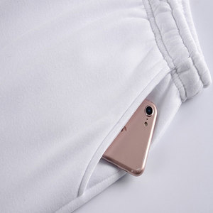 Sudadera con Capucha Blanca para Hombre, Corte Regular, Color Sólido, Informal, Tejida, Manga Larga, Transpirable, para Otoño - Product Image 6