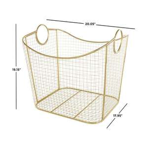 Modern Style <b>Storage</b> Basket Modern Design Metal <b>Egg</b> Collection Basket Classic Style Black Powder Coated Wire Basket - Product Image 5