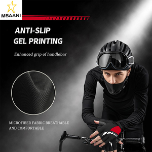 Guantes de Ciclismo, Guantes de Bicicleta con Almohadilla de Gel para Hombre, Antideslizantes y Amortiguadores, Ligeros y de Diseño, Medios Dedos para Bicicleta de Carretera - Product Image 5