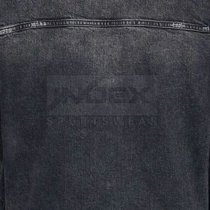 Veste en jean tendance pour hommes, veste en jean bleue pour hommes, streetwear, vêtements décontractés à la mode, vente en gros - Product Image 6