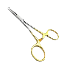 Pinzas de vasectomía con anillo de 14 cm, pinzas quirúrgicas con mecanismo de bloqueo de trinquete, mango de acero inoxidable, agarre manual reutilizable, aplicación ORL, clase quirúrgica - Product Image 2