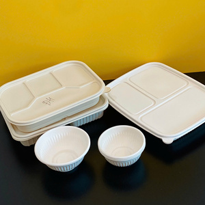 Contenedor de Alimentos Biodegradable de Almidón de Maíz con 4-5 Compartimentos, Ecológico, Desechable, Precio de Fábrica, Gran Venta - Product Image 4