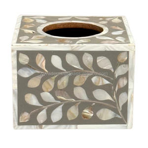 Servilletero Hecho a Mano con Logotipo Personalizado, Incrustaciones de Nácar, Diseño Elegante de Concha para Decoración de Mesa en el Hogar y la Oficina - Product Image 4