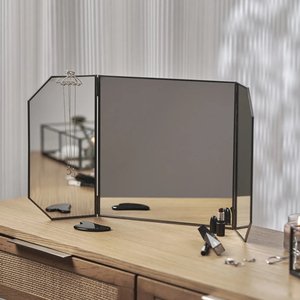 Reasonable Price Clear Glass <b>Mirror</b> <b>Makeup</b> Cosmetic <b>Mirror</b> Frame Metal Border Back Finished Tabletop Decorative Metal Home Usage - Product Image 4