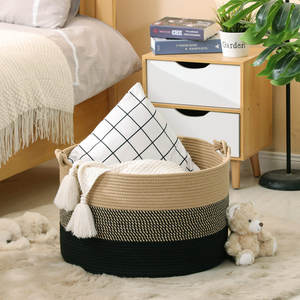 Home Decorative <b>Woven</b> <b>Basket</b> Fabric Organizing Storage <b>Basket</b> for Home Use - Product Image 4
