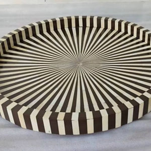 Plateau Feng Shui de Luxe Fait Main Écologique avec Incrustations en Os – Design Décoratif Élégant, Qualité Supérieure pour la Maison et la Cuisine (Idéal pour Servir) - Product Image 1