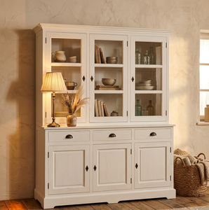 Solid Teak Wood Eco-Friendly Durable Lens <b>Cabinet</b> Modern Minimalist Design Natural Finish Display <b>Storage</b> Living <b>Room</b> Collector - Product Image 4