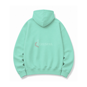 Sudadera con capucha de algodón oversize con cremallera completa y diseño zigzag personalizado para hombre, estilo streetwear, bordado OEM, de última tendencia. - Product Image 2