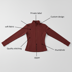 Women's Sports Yoga Wear <b>Jacket</b> Fitness Slim Fit Gym Top Long Sleeves Womens Sports Yoga <b>Jacket</b> Top quality fitness wear top - Product Image 6