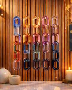 Decoración de Pared con Cadena de Resina Hecha a Mano, Arte Indio Exótico EIA-M-83, Forma y Color Personalizados, Regalo de Boda y Decoración del Hogar - Product Image 1