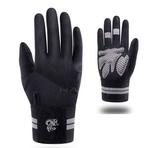 Durable Anti <b>Slip</b> Comfort Fit <b>Full</b> Finger Cycling Gloves With Safety Padding Breathable Fabric For Daily Bike Riding - Product Image 4