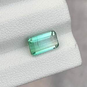 Turmalina Verde Corte Esmeralda, Gema Natural de Afganistán, Piedra Preciosa Facetada para Joyería - Product Image 1