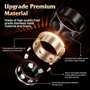 Upgrade Magnetic Fidget <b>Spinner</b> for Stress Relief Stainless Steel <b>Ring</b> Toy with Relaxing Sounds for Stress Anxiety Management - Product Image 2