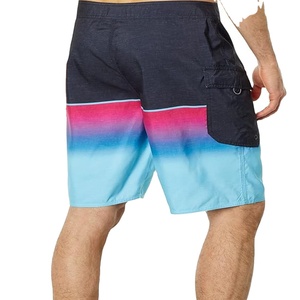 Shorts de Baño para Hombre, Color Degradado, Secado Rápido, con Cordón Ajustable, Casuales, Corte Corto, Cintura Media, 100% Poliéster - Product Image 2
