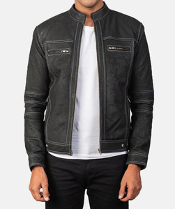 Vestes en cuir cloutées pour hommes, style personnalisé, fabriquées à la main, fabricant de vestes en cuir tendance pour hommes - Product Image 1