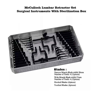 Sistema de Retracción Lumbar Ortopédico McCulloch, Kit Quirúrgico de Columna Vertebral, Instrumentos de Acero Inoxidable Autoclavables, Juego Completo de Retractores - Product Image 2