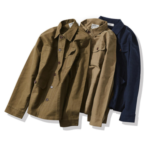 Camisa de Trabajo de Lona de Manga Corta para Hombre, Color Sólido, con Botones, Talla Grande, Dos Bolsillos, Estilo Workwear, 65% Poliéster, Tejido de Tela - Product Image 5