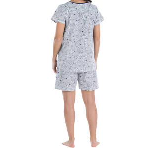 ชุดเซ็ตสองชิ้นสำหรับผู้หญิง น้ำหนักเบา เข้าชุดกัน ใส่สบายๆ สำหรับฤดูร้อน ทรงหลวม คอวี ดีไซน์สวย - Product Image 2