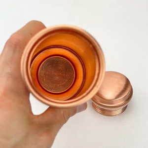 Luxury Hammered <b>Copper</b> Water Bottle with Airtight Cap Reusable Ayurvedic <b>Copper</b> Drinkware <b>for</b> <b>Men</b> Women - Product Image 3