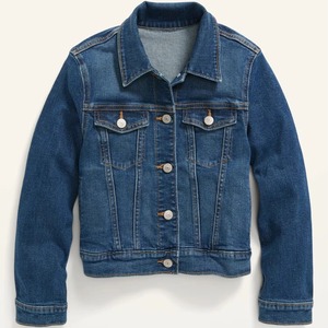 Chaqueta Vaquera Elegante para Mujer, Cierre de Botones, Bordado Oscuro, Prenda Exterior Casual Ecológica, Servicio OEM Personalizable, Estilo Moderno para Uso Diario - Product Image 1