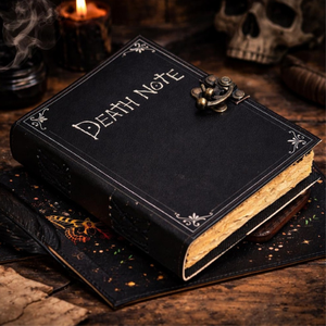 Diario de Cuero Gótico Oscuro, Libro de Sombras Hecho a Mano, Grimoire Recargable, Diario de Papel con Borde Rústico Vintage, Regalo - Product Image 3