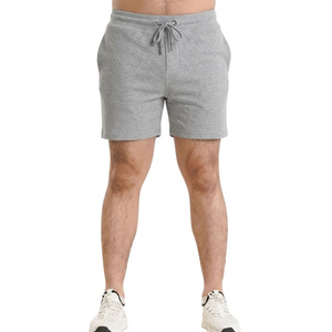 Men's Gray Solid Polyester/Nylon Bermuda Shorts Drawstring Closure Elastic Waist Pockets Casual Breathable Quick Dry Short - Product Image 1