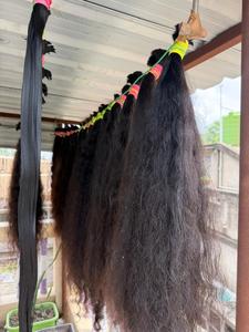 Extensions de cheveux humains vierges de taille longue, qualité Single Drawn, couleur foncée, provenant de temples d'Inde du Sud, en vrac - Product Image 3