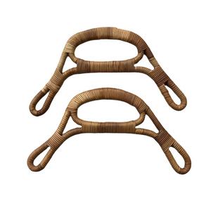 Poignée en rotin, de couleur marron foncé pour sac et porte-monnaie - Product Image 1