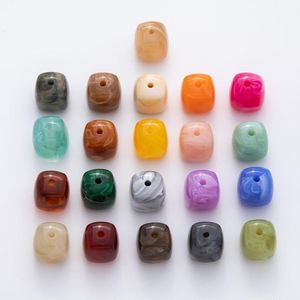 Cuentas Acrílicas Cuadradas Marmoleadas de Color Personalizado, Cuentas Sueltas de Resina Transparente de 12 mm para Fabricación de Joyería - Product Image 3