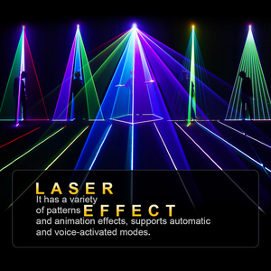 Proyector de Animación Láser RGB IP65 de 6W, Escáner DMX512 ILDA, Luz Láser para DJ, Discoteca, Festival al Aire Libre, CE - Product Image 3