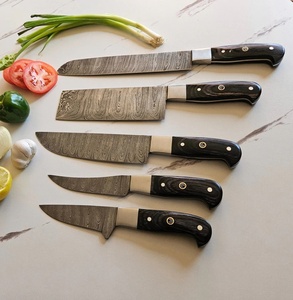 Juego de 5 Cuchillos de Chef de Acero de Damasco Hechos a Mano de 67 Capas |   Juego de Cuchillos de Cocina Profesionales con Mangos de Madera, Afilados como una Navaja, Ambidiestros, OEM - Product Image 4