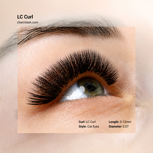 Pestañas Postizas CharmLash de Marca Privada con Curvatura Especial LJ LB LC LC Plus, Extensiones de Pestañas con Logotipo Personalizado, Bandejas de Pestañas de Fibra PBT Alemana en Negro Mate - Product Image 5