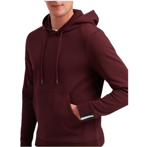 Sweat-shirt à capuche pour homme, couleur unie, coton tricoté, décontracté, pour l'automne, coupe classique, avec poche - Product Image 6