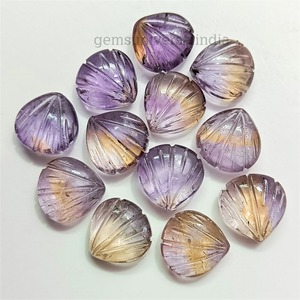 Concha de mar de ametrina natural de 12 mm, piedra preciosa tallada a mano, cristal tallado para la fabricación de joyas, suministros al por mayor. - Product Image 3