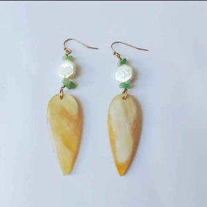 Pendientes de Cuerno de Búfalo de Último Diseño, Joyería Impermeable Hecha a Mano con Forma Natural para Bodas, Fiestas, Regalo Empresarial para Mujeres y Niñas - Product Image 3