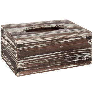 Modern Wooden Tissue Box Square Design Free Standing Decorative Home Accessory - Product Image 6