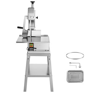 Affettatrice Elettrica Verticale in Acciaio Inox da 850W, Piano di Lavoro 48,5x38 cm, Spessore di Taglio 18 cm, 5 Lame, Macchina per Lavorazione Carni - Product Image 1