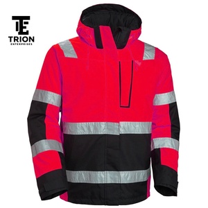 Veste de sécurité réfléchissante unisexe pour l'hiver, Softshell haute visibilité, classe 1 ANSI, LED clignotante, imperméable, polyester, vêtements de travail routier, sécurité - Product Image 4